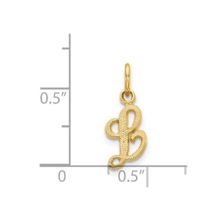14k Yellow Gold Casted Initial L Charm