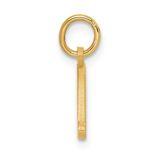 14k Yellow Gold Casted Initial M Charm