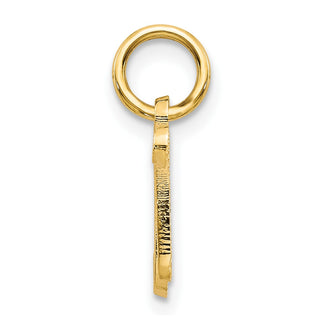 14k Yellow Gold Casted Initial N Charm