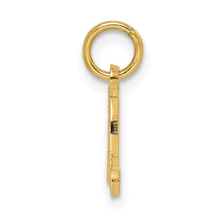 14k Yellow Gold Casted Initial N Charm
