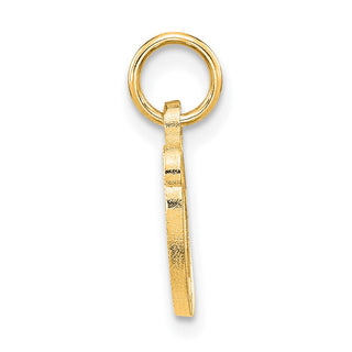 14k Yellow Gold Script Letter O Initial Charm