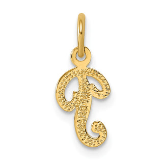 14k Yellow Gold Casted Initial P Charm