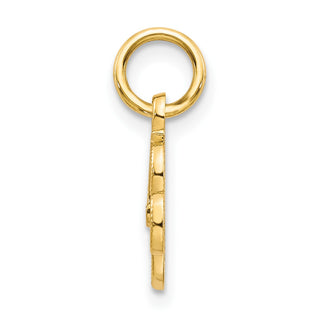 14k Yellow Gold Casted Initial R Charm