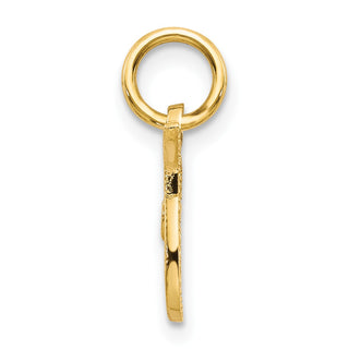 14k Yellow Gold Casted Initial T Charm