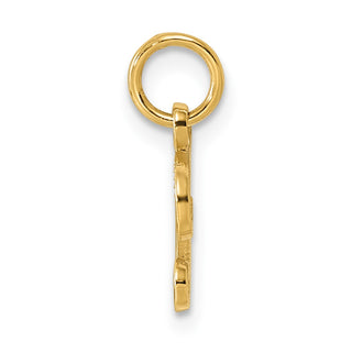 14k Yellow Gold Casted Initial T Charm