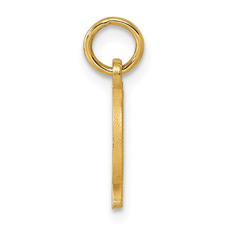 14k Yellow Gold Script Letter W Initial Charm