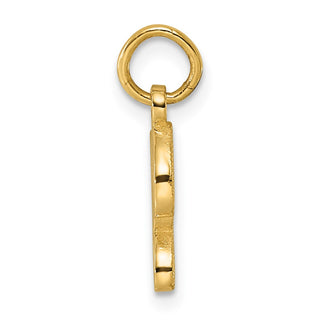 14k Yellow Gold Casted Initial Y Charm