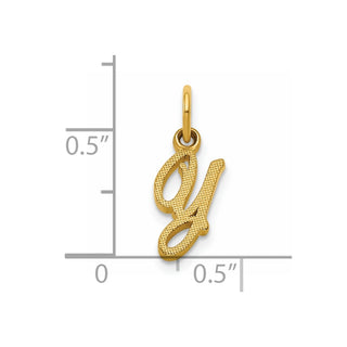 14k Yellow Gold Casted Initial Y Charm