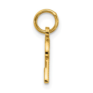 14k Yellow Gold Casted Initial Z Charm