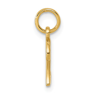 14k Yellow Gold Casted Initial Z Charm