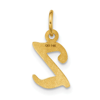14k Yellow Gold Casted Initial Z Charm
