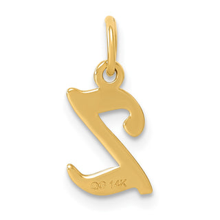 14k Yellow Gold Casted Initial Z Charm