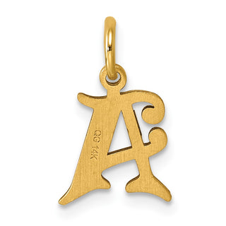 14k Yellow Gold Initial A Charm C565A