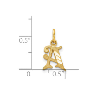 14k Yellow Gold Initial A Charm C565A