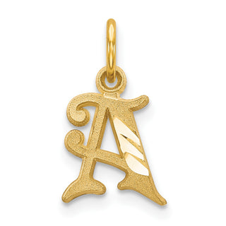 14k Yellow Gold Initial A Charm C565A