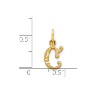 14k Yellow Gold Initial C Charm C565C