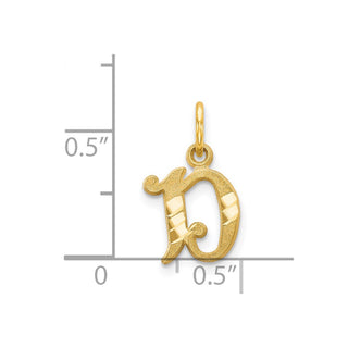 14k Yellow Gold Initial D Charm C565D