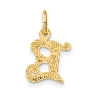 14k Yellow Gold Initial E Charm C565E