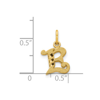 14k Yellow Gold Initial E Charm C565E