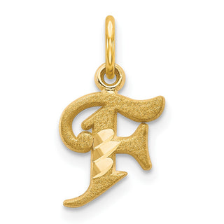 14k Yellow Gold Initial F Charm C565F