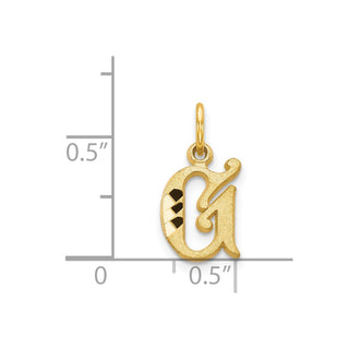 14k Yellow Gold Initial G Charm C565G