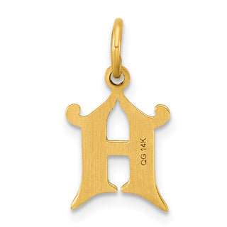 14k Yellow Gold Initial H Charm C565H