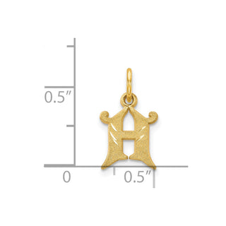 14k Yellow Gold Initial H Charm C565H