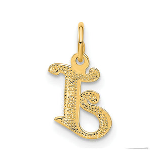 14k Yellow Gold Initial J Charm C565J