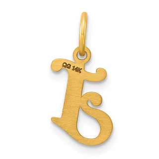 14k Yellow Gold Initial J Charm C565J