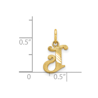 14k Yellow Gold Initial J Charm C565J