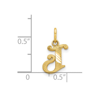 14k Yellow Gold Initial J Charm C565J