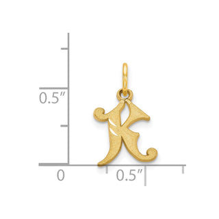 14k Yellow Gold Initial K Charm C565K