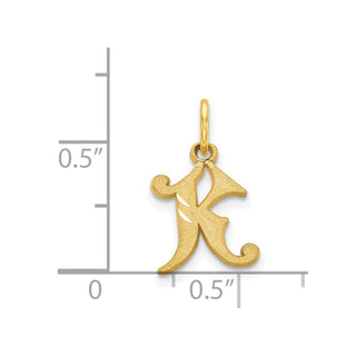 14k Yellow Gold Initial K Charm C565K