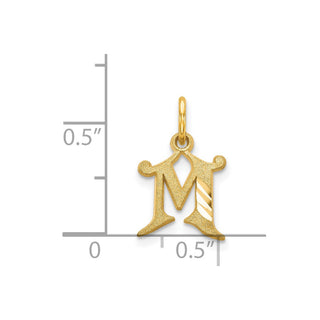 14k Yellow Gold Initial M Charm C565M