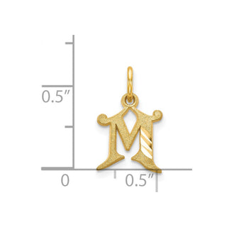 14k Yellow Gold Initial M Charm C565M