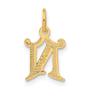 14k Yellow Gold Initial N Charm C565N