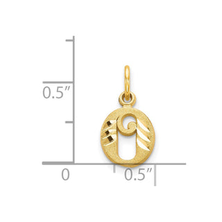 14k Yellow Gold Initial O Charm C565O