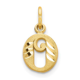 14k Yellow Gold Letter Q Initial Charm C565Q