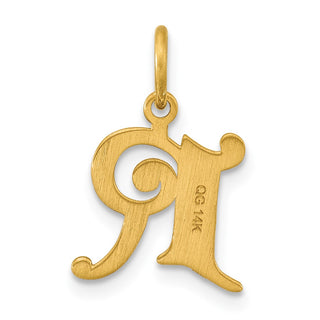 14k Yellow Gold Initial R Charm C565R