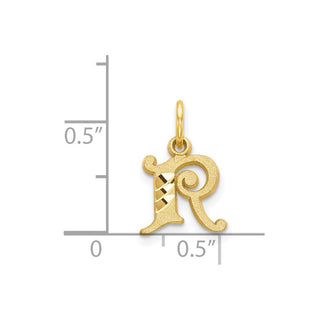14k Yellow Gold Initial R Charm C565R