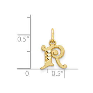 14k Yellow Gold Initial R Charm C565R