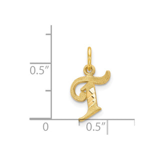 14k Yellow Gold Initial T Charm C565T