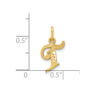 14k Yellow Gold Initial T Charm C565T