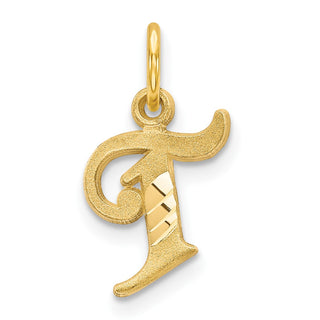 14k Yellow Gold Initial T Charm C565T