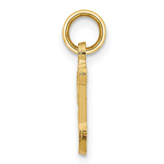 14k Yellow Gold Initial V Charm C565V