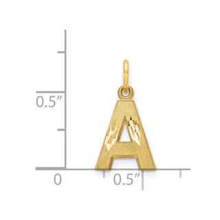 14k Yellow Gold Initial A Charm C566A