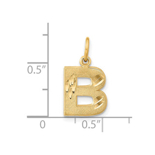 14k Yellow Gold Initial B Charm C566B