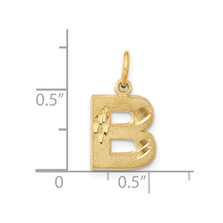14k Yellow Gold Initial B Charm C566B