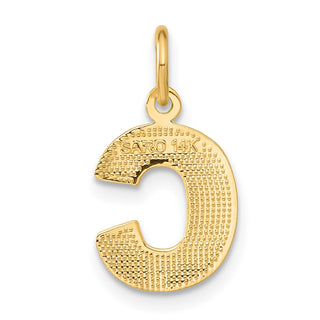14k Yellow Gold Initial C Charm C566C