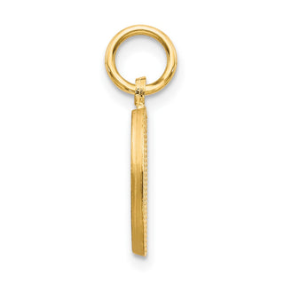 14k Yellow Gold Initial D Charm C566D